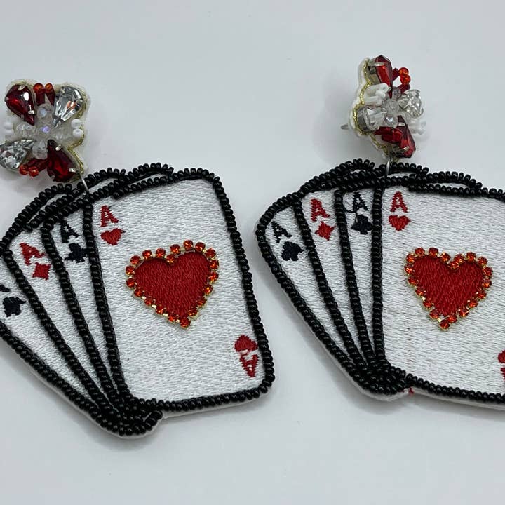 House of Aces Earrings for wholesale by Mon Belle Amie