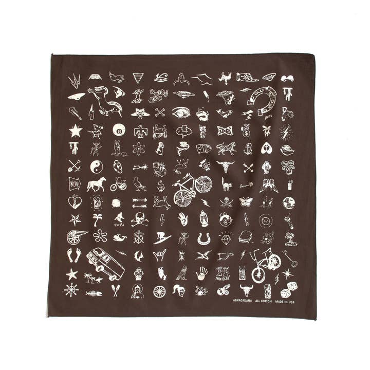 Abracadana - Wholesale Bandana - Unisex - Brown Big Fun Bandana