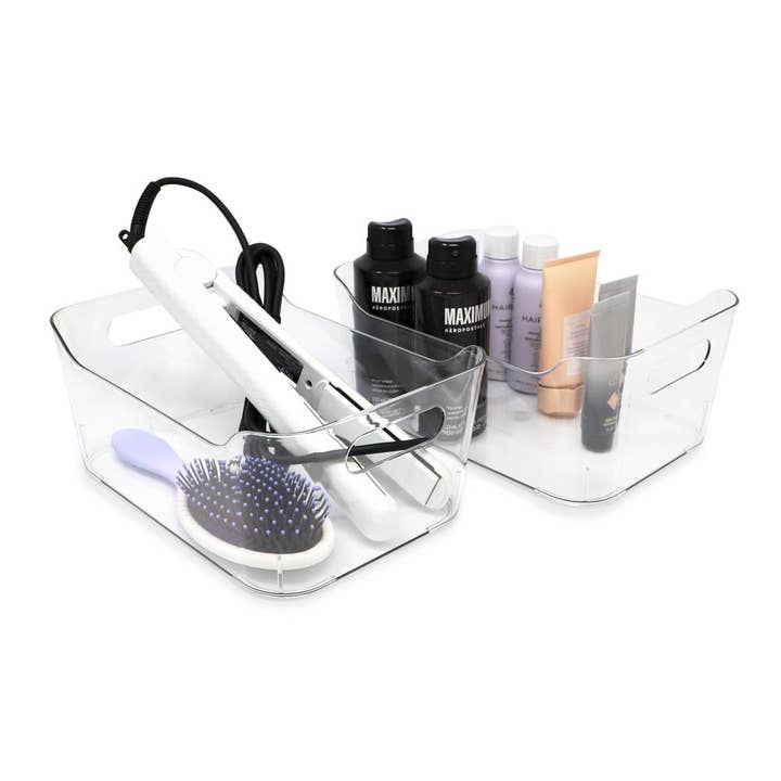 Isaac Jacobs International - Wholesale Storage Bin - Isaac Jacobs Clear Storage Bins w/Handles, Plastic Box Set7