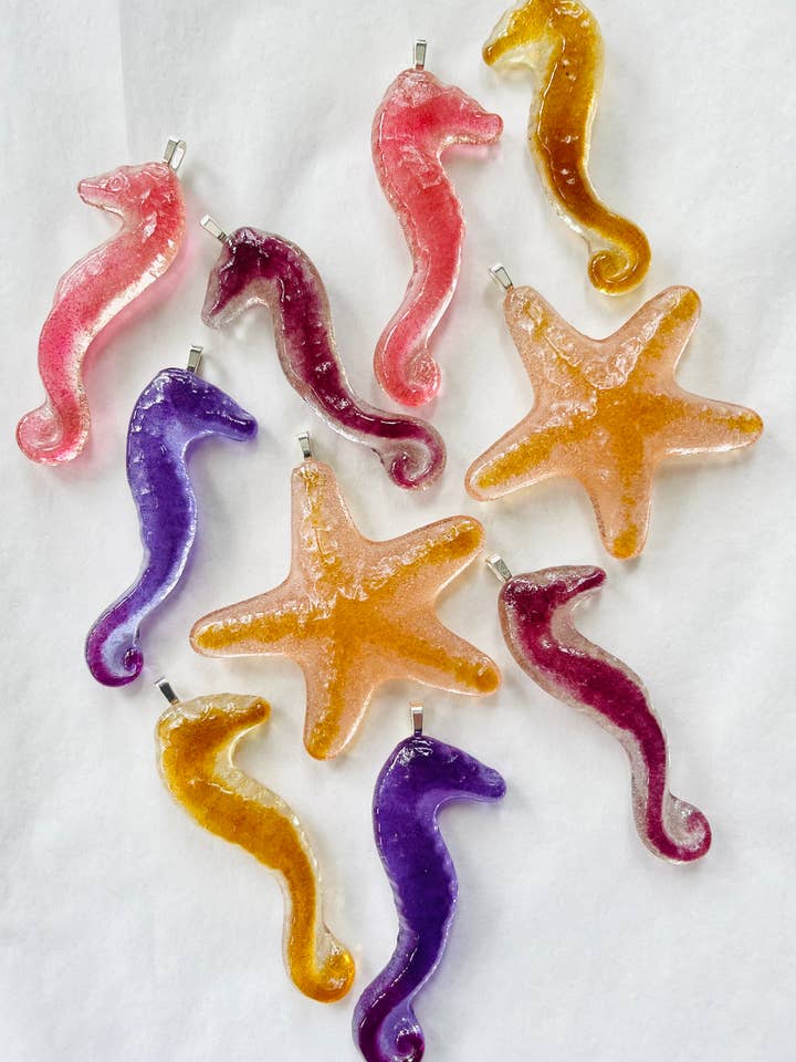 Piccola Vita Marina - SET DI 16 - Cattura Sole, Pendente, Ornamento per la vendita all'ingrosso da parte di Atelier Glass Studio