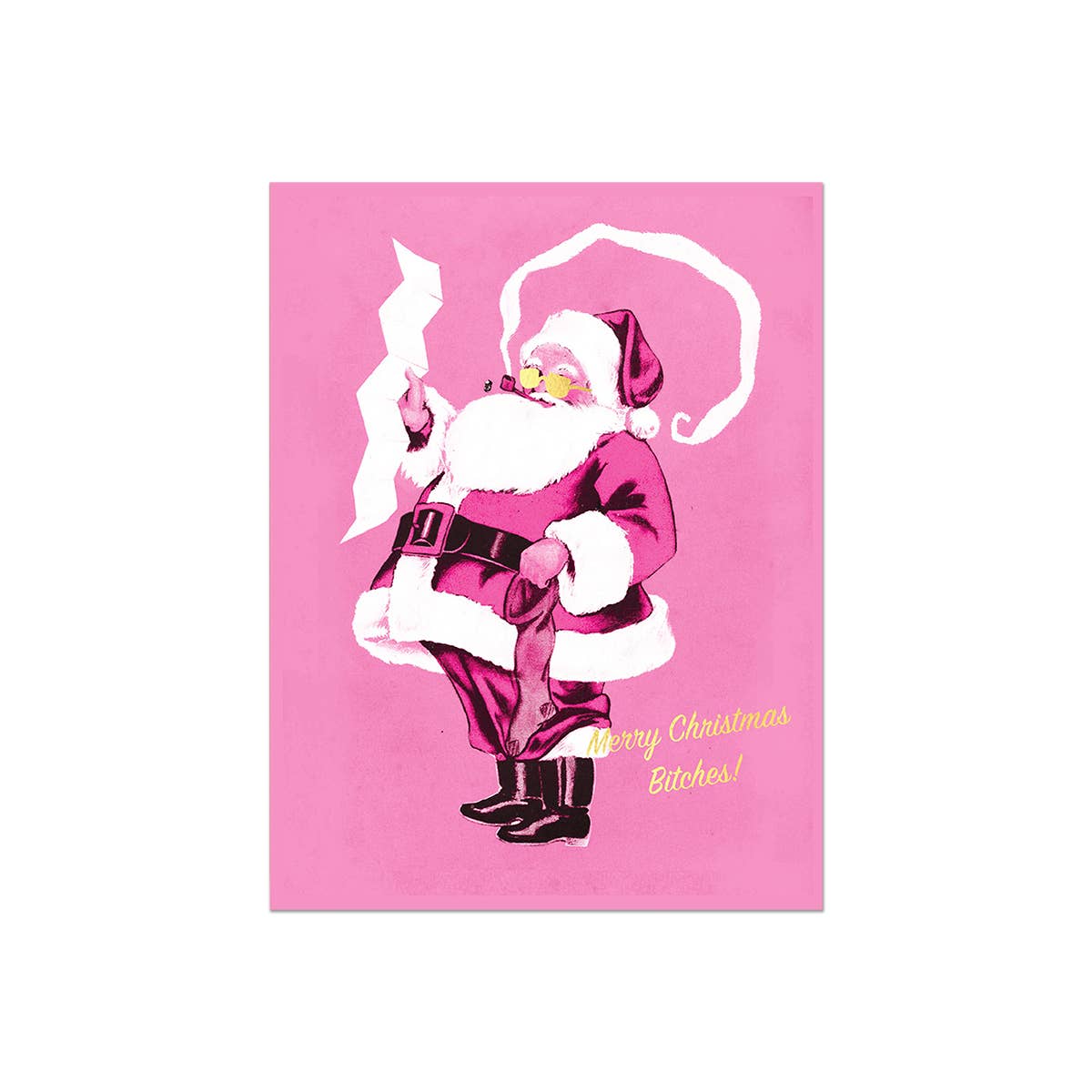 Party Mountain Paper co. - Wholesale Christmas Card - Sassy Santa Foil Card | Christmas Card2
