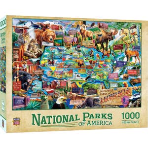 National Parks 1,000 Piece Panoramic Puzzle – Brass Monkey