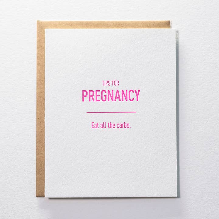 SALE/discontinued** Tips Pregnancy Carbs Card for wholesale by Pistachio Press