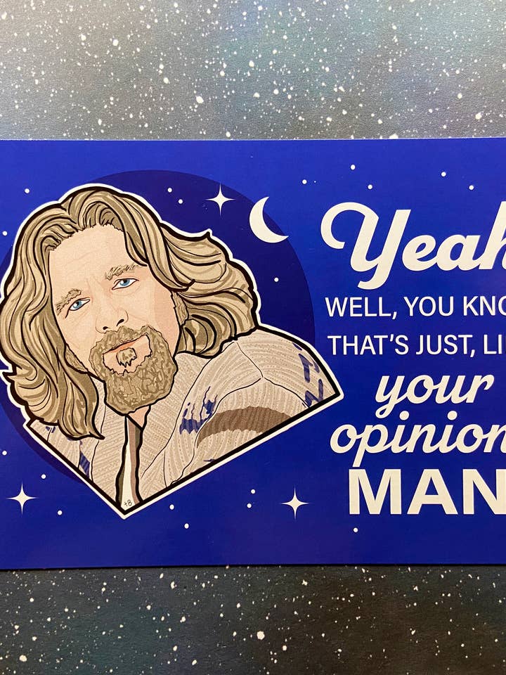 Cartolina - Il grande Lebowski - Il tizio per la vendita all'ingrosso da parte di The Red Swan Shop