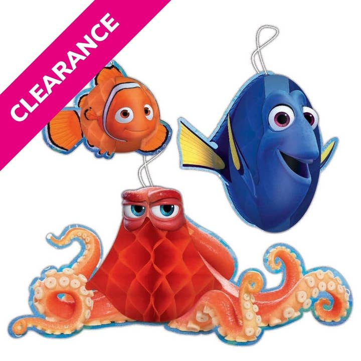 Finding Dory Honeycomb Hanging Decorations 3pk for wholesale by Kids Party Craft
