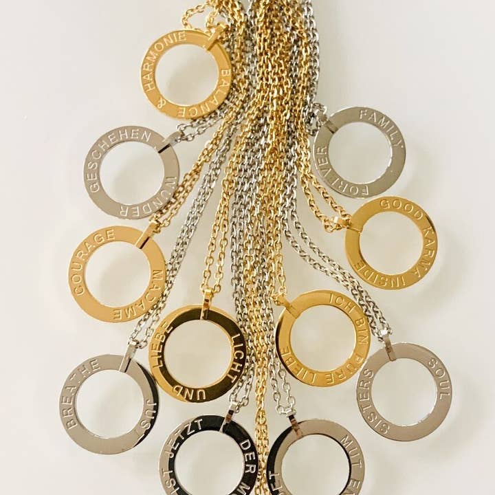 Mein Mantra - Wholesale Pendant/Charm Necklace - Mantra Necklace - LOVE LIVE LAUGH2