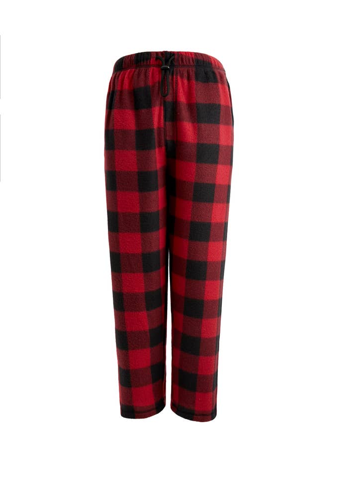 LeeHanTon Men's Plaid Fleece Pajama Pant Plus Size for wholesale by LeeHanTon