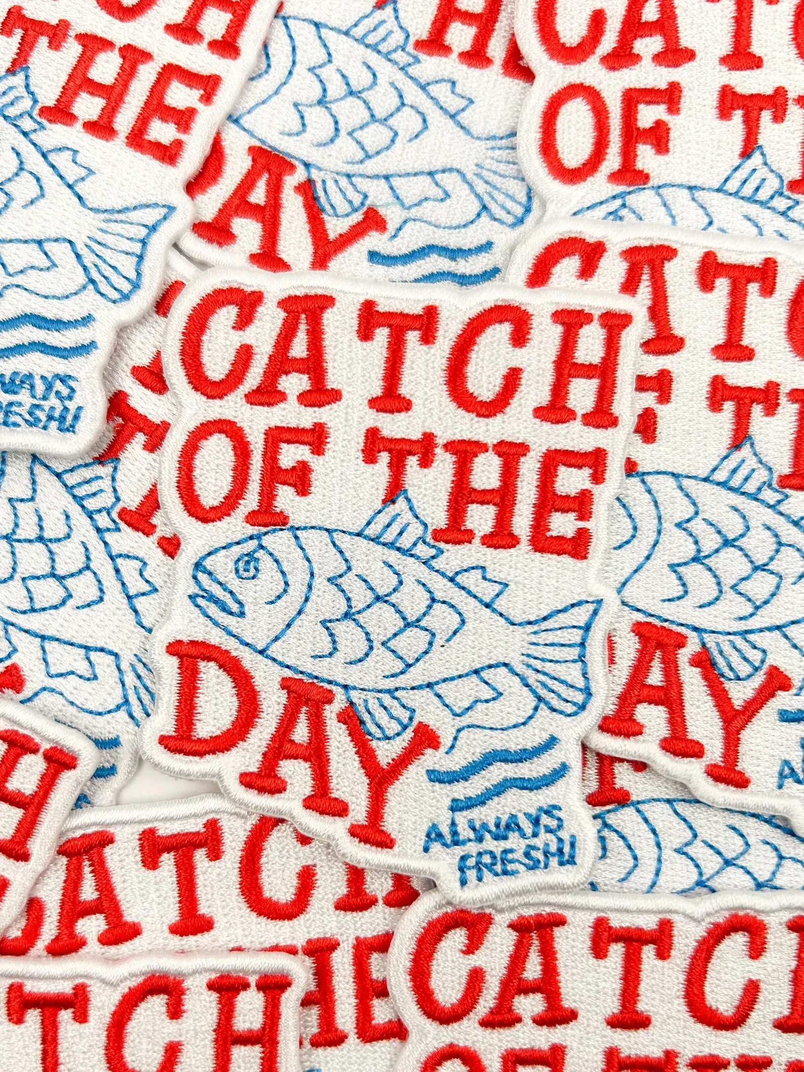 Field Trip Threads - Wholesale Patch - Catch of the Day Patch – Fun Embroidered Iron On Coastal 4