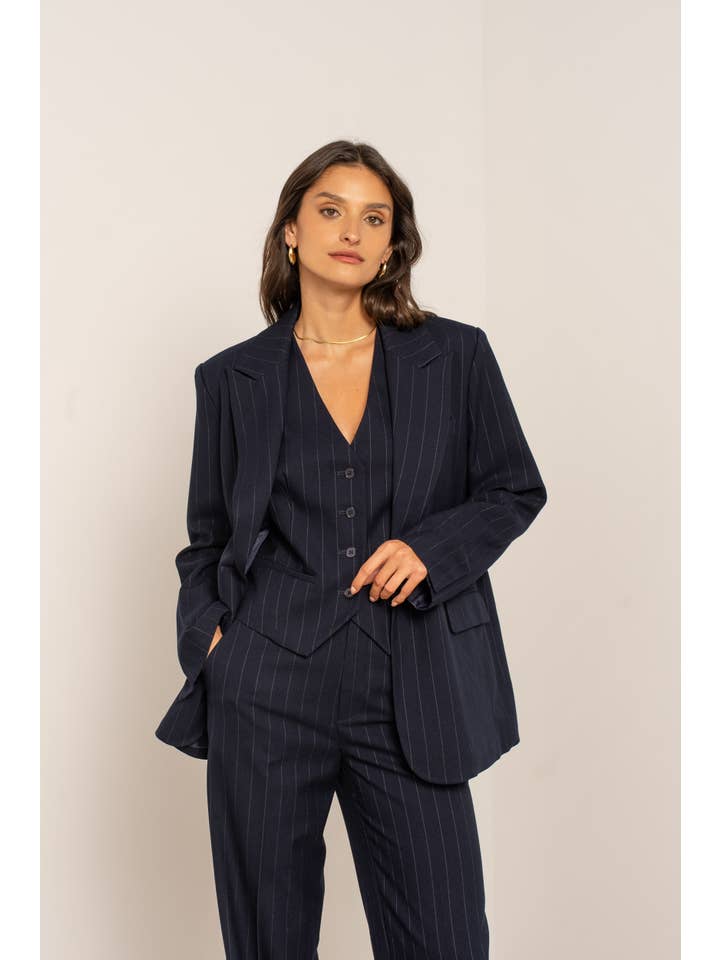 Attentif Paris - Wholesale Blazer - Women's - Oversized pinstripe blazer18