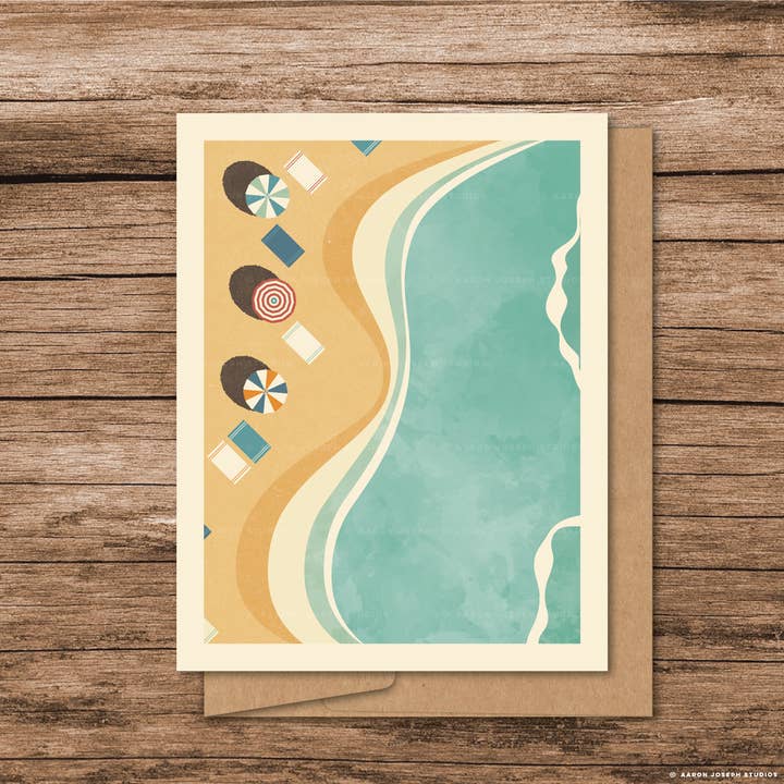 Bird's Eye View Greeting Card for wholesale by Aaron Joseph Studios