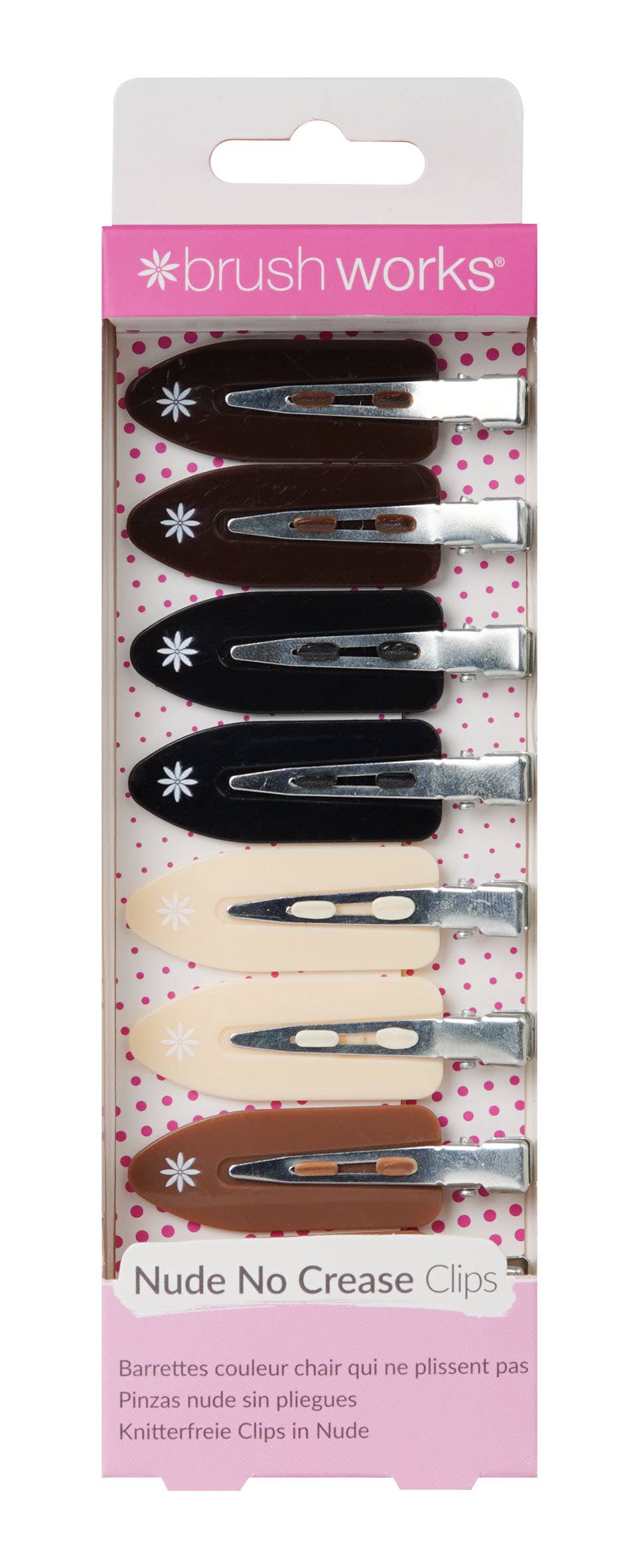 Wholesale Brushworks Nude No Crease Hair Clips (Pack of 8) for your store -  Faire