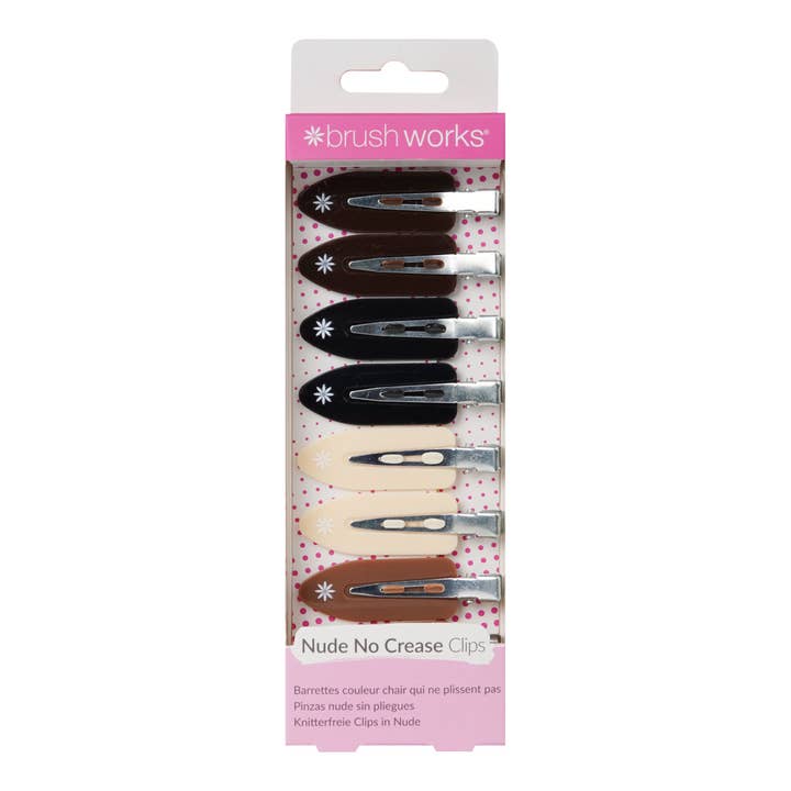 Soinvogue – Clips para cabelo - Mulher por atacado – Clipes de cabelo Nude Sem Vinco Brushworks (Pack de 8)