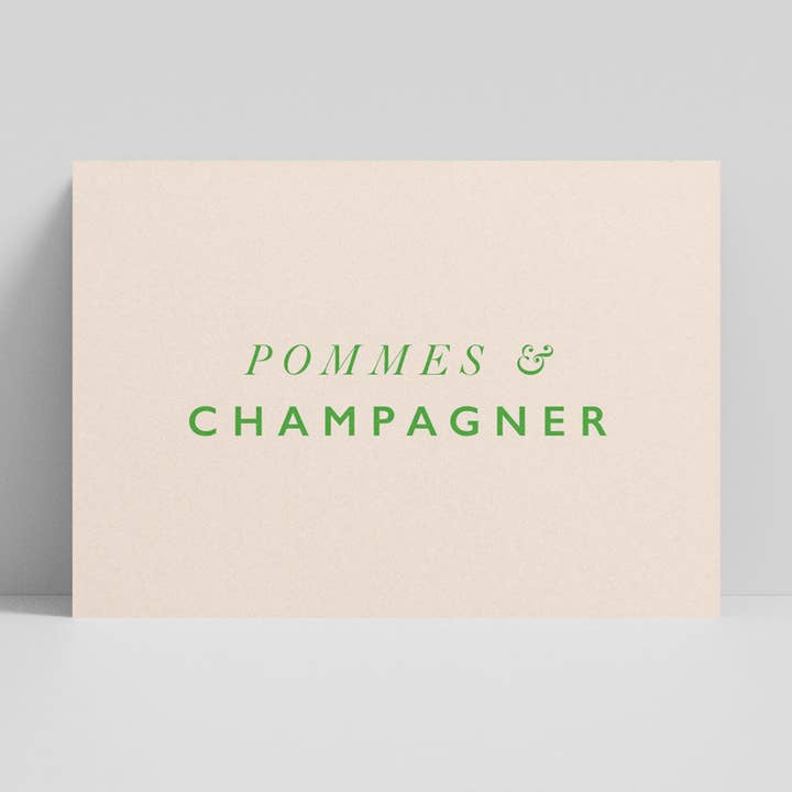 STUDIO LIV - Wholesale Postcard - Postcard Fries & Champagne0