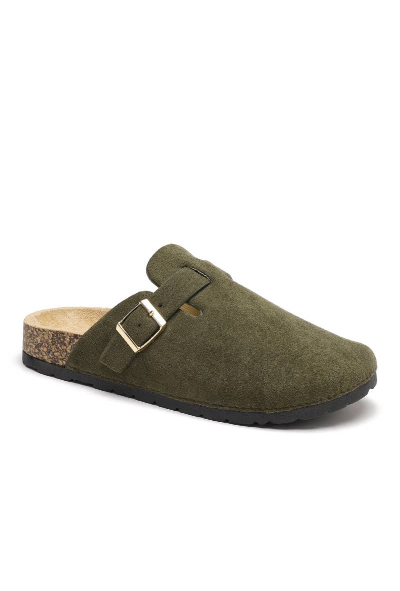 Joia Paris – Engroshandel Tøfler - Dame – Chic komfort: Mules med gyldent spænde W-1274