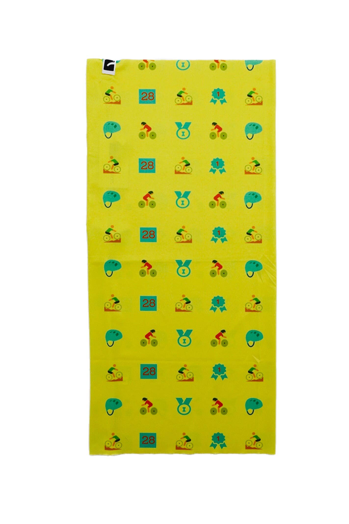 Scarf Designers - Wholesale Bandana - Unisex - Yellow Bandana with Cycling Design4