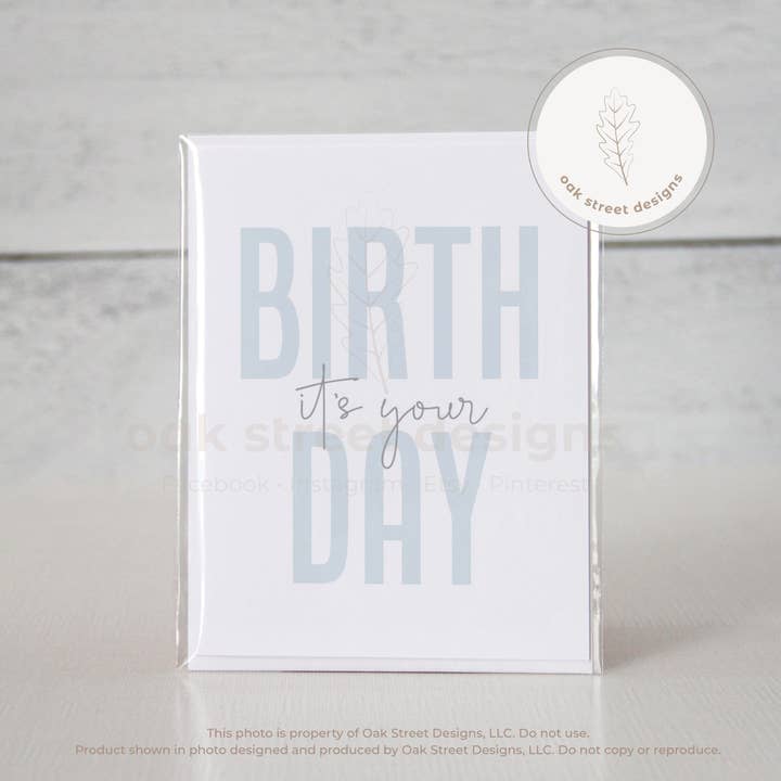 It's Your Birthday Folded Card for wholesale by Oak Street Designs