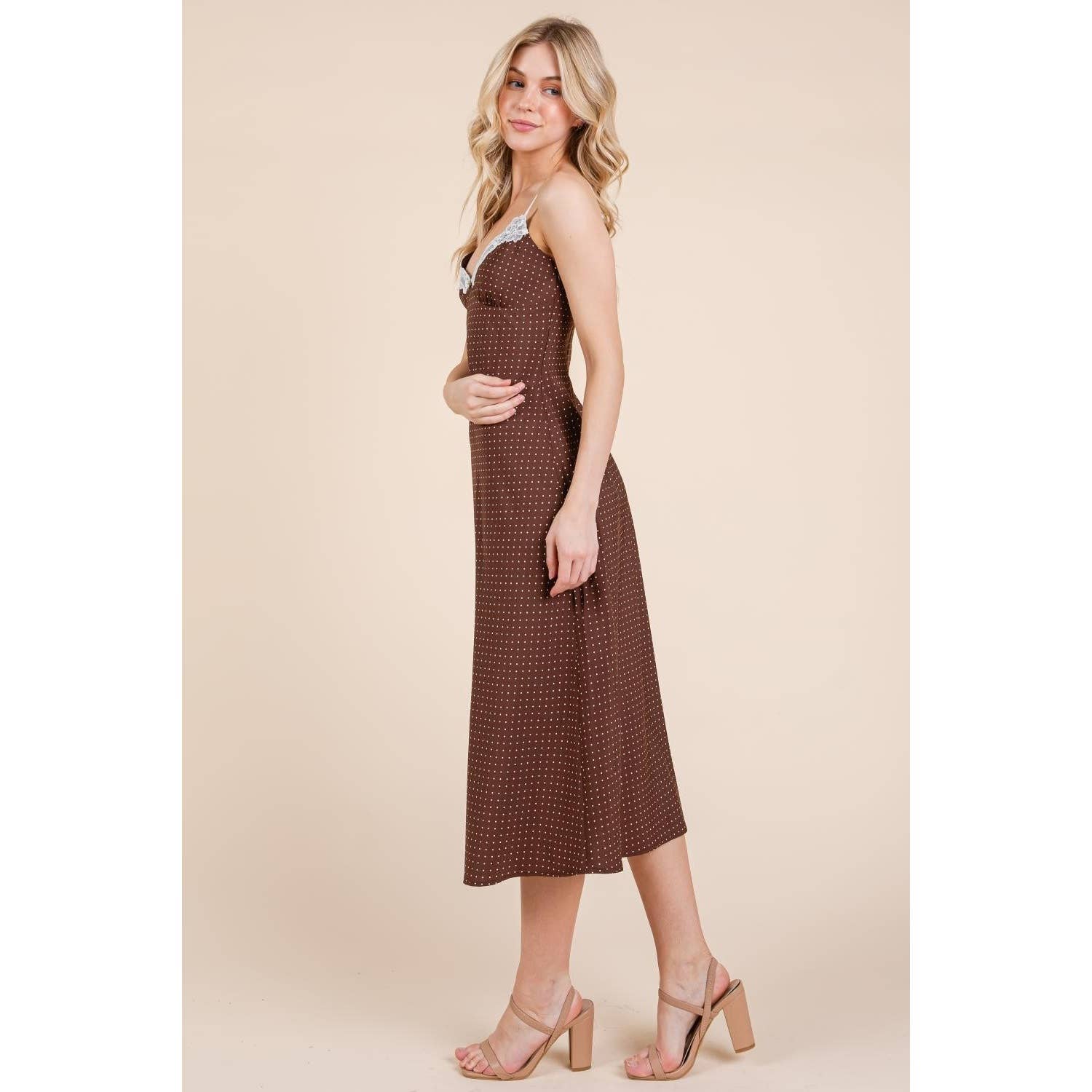 Honey Mango - Wholesale Dress - Women's - Polka dot midi dress21