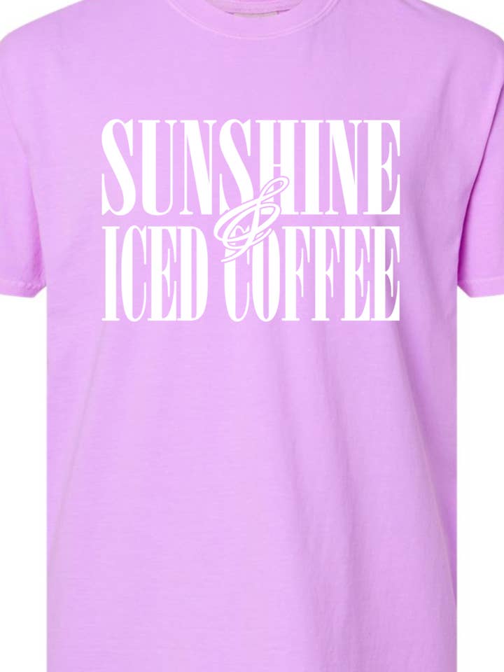 Kiki's Boutique - Wholesale Screen Printed T-Shirt - Women's - Sunshine and Iced Coffee Comfort Color Tee6