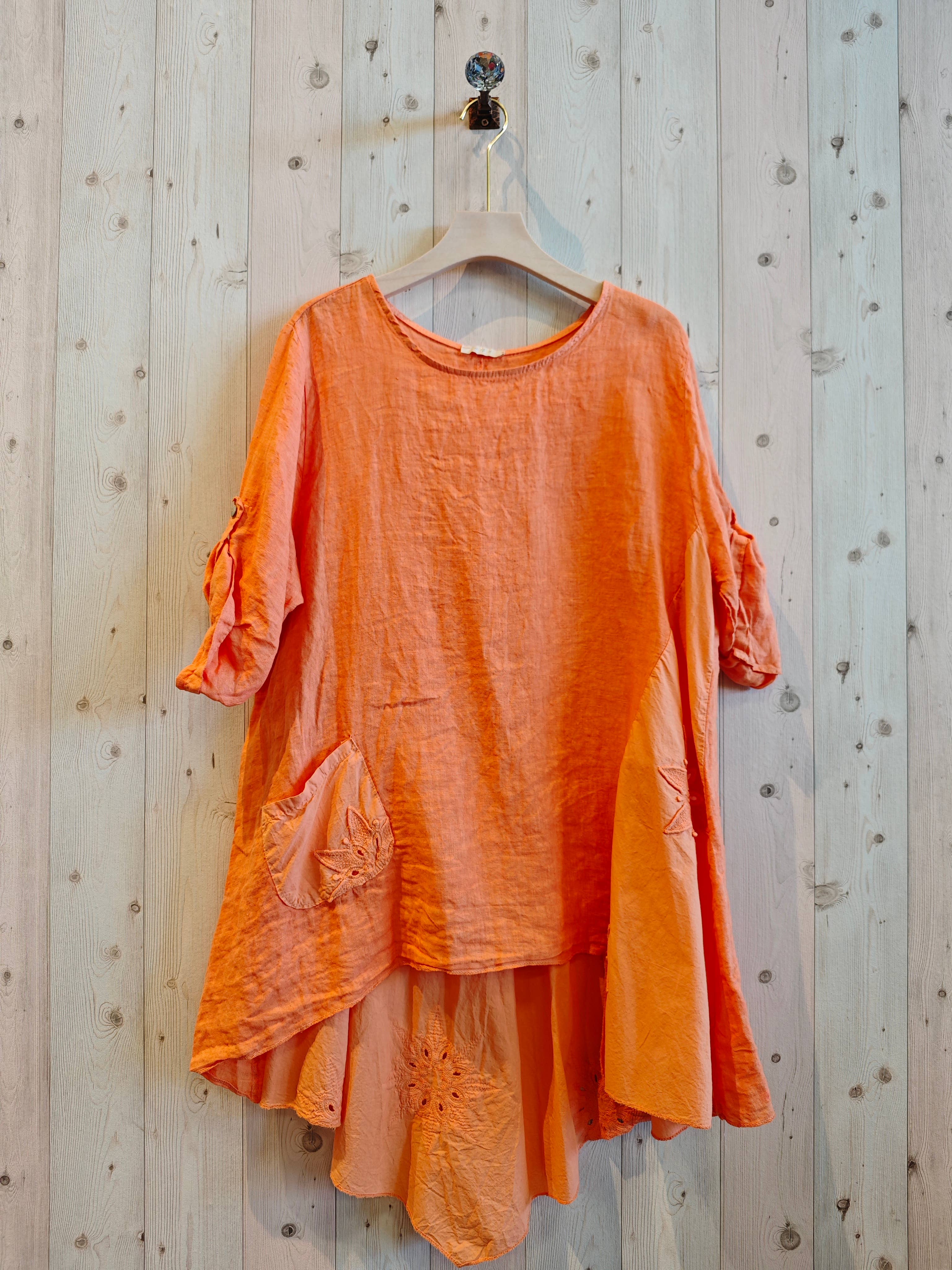 Linen & More - Wholesale Tunic - Women's - REF 11922 100% LINEN LONG BLOUSE10