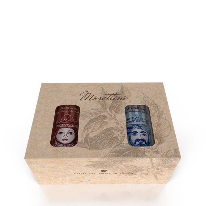 Gift Box Nature - I Mori di Sicilia 2x125gr ground coffee for wholesale by Caffè Morettino