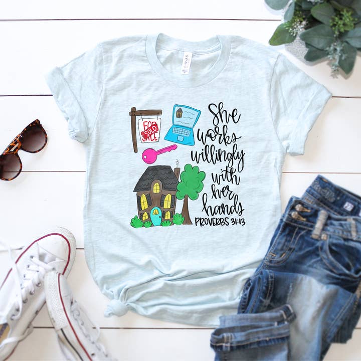 Bama Screens - Wholesale Sublimation Transfer - She Works Willing Realtor #C57