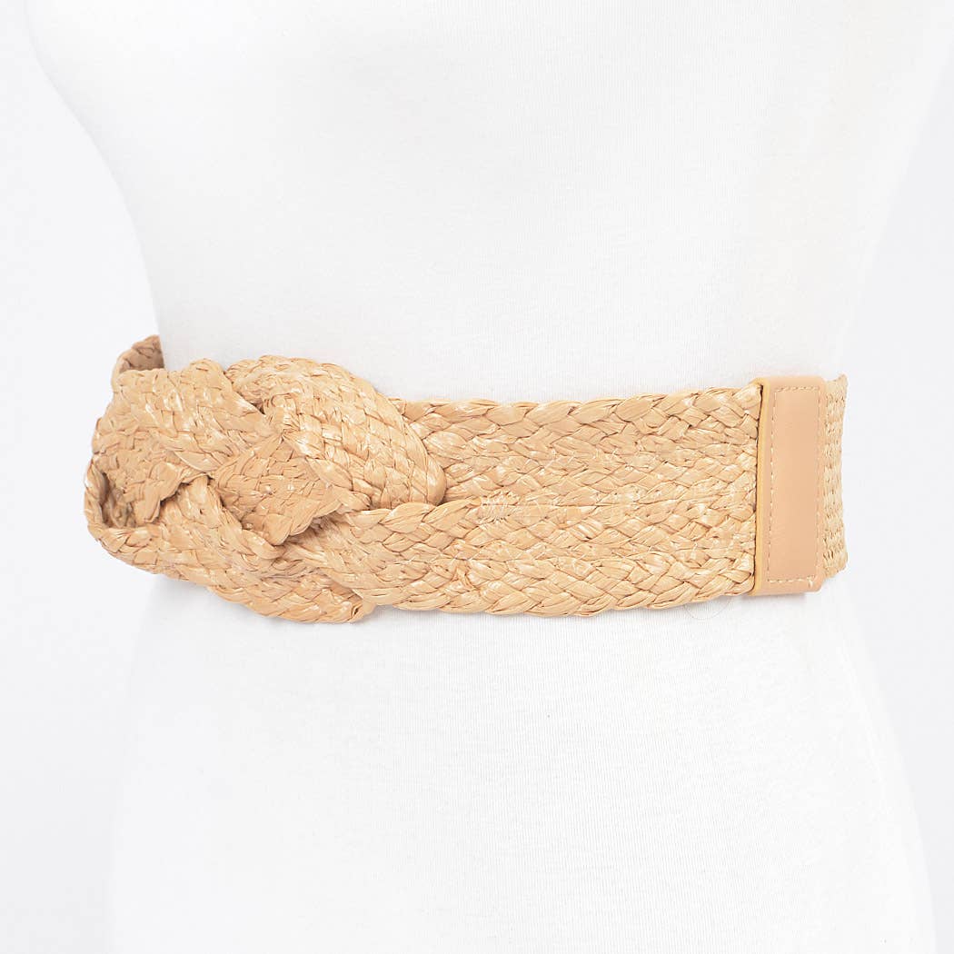 3AM BY H&D ACCESSORIES – Großhandel Gürtel – Damen – Elastischer geflochtener Strohgürtel2