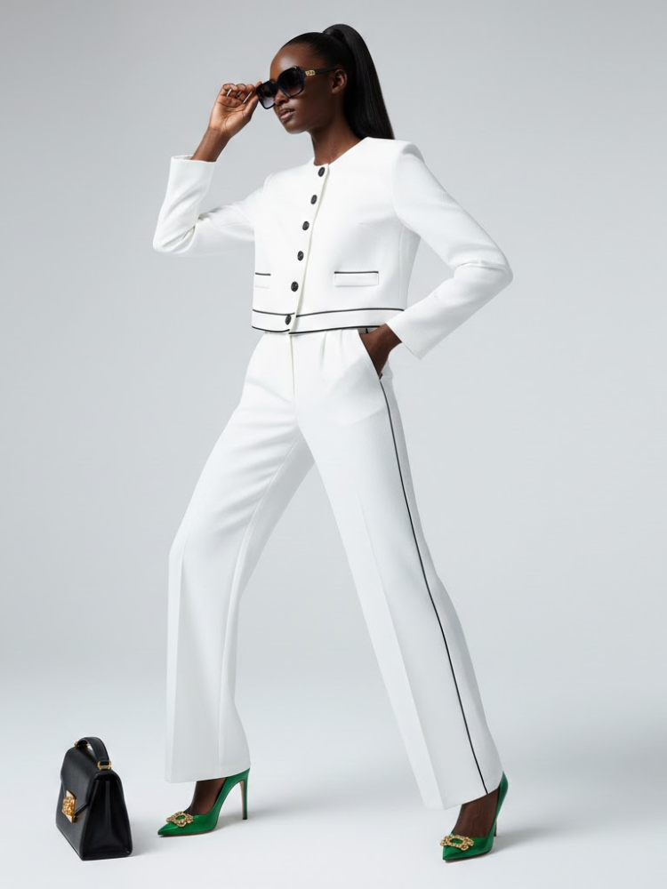 Set White MADISON Suit Jacket & Pants Prêt-à-Porter BYMANYC ® New York for wholesale on Faire1