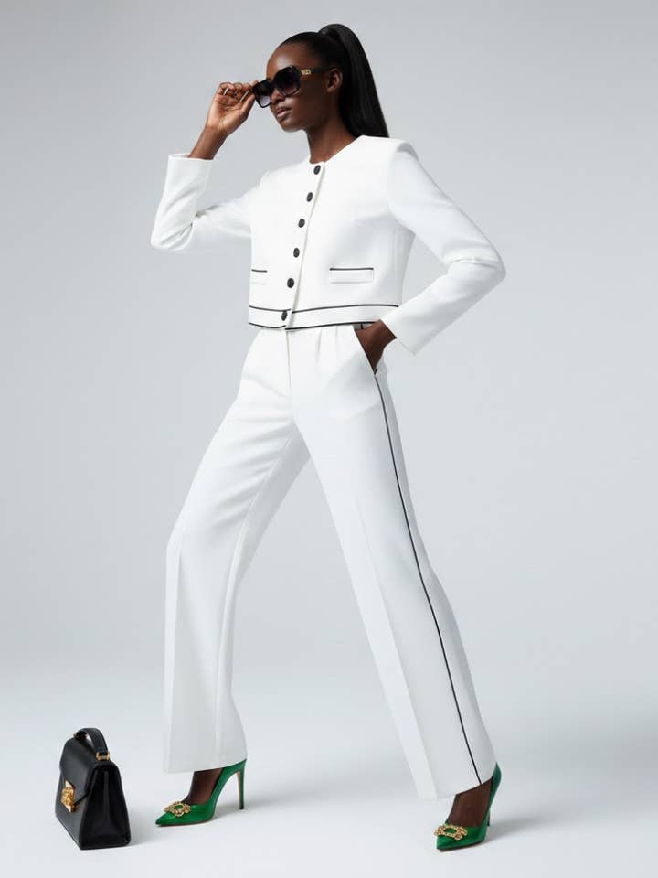 Set White MADISON Suit Jacket & Pants Prêt-à-Porter BYMANYC ® New York for wholesale on Faire1