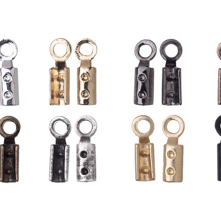 Estremità per Corda o Catena Ripiegabile - Adatta per Catena o Corda da 1mm - Venduto in confezioni da 24 - CRL 1. per la vendita all'ingrosso da parte di Continental Beads