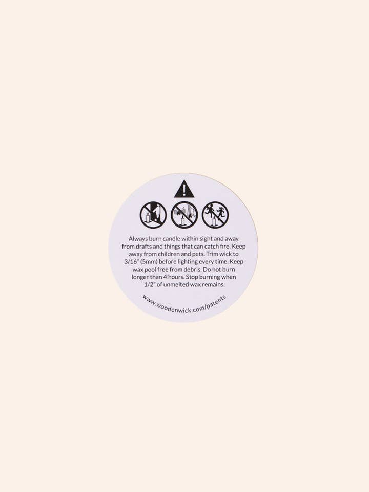 candle warning label - set of 24 for wholesale by makesy