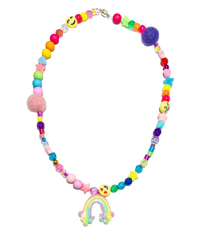 Over The Rainbow Be Happy Necklace for wholesale by Sadie’s Moon
