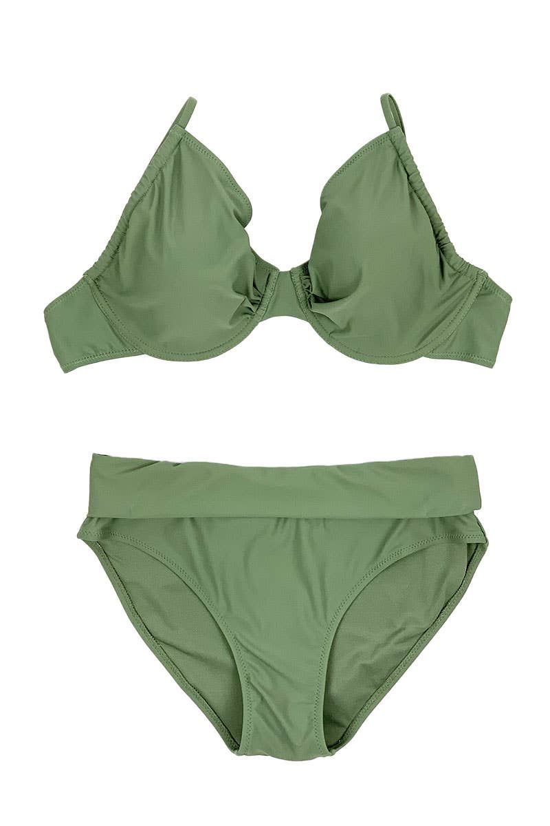 Belle Com'Elle - Venta al por mayor Traje de baño de dos piezas - Mujer - Traje de baño de bikini de cintura alta de talla grande/SY23383