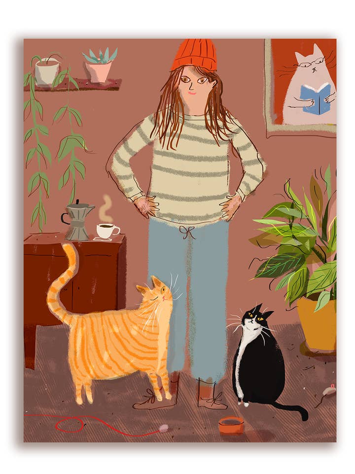 Cat Lady Karte — Morning Vibes für den Großhandel von The Dancing Cat