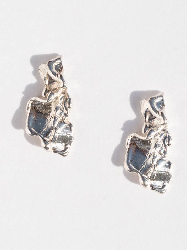 Boucles d'oreilles Melia en argent sterling recyclé pour la vente par Swim to the Moon