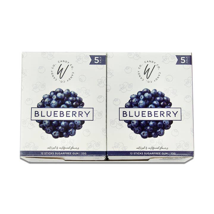 Worth It Candy – Großhandel Kaugummi – Worth It Kaugummi ohne Zucker, Blaubeere, 10er-Pack