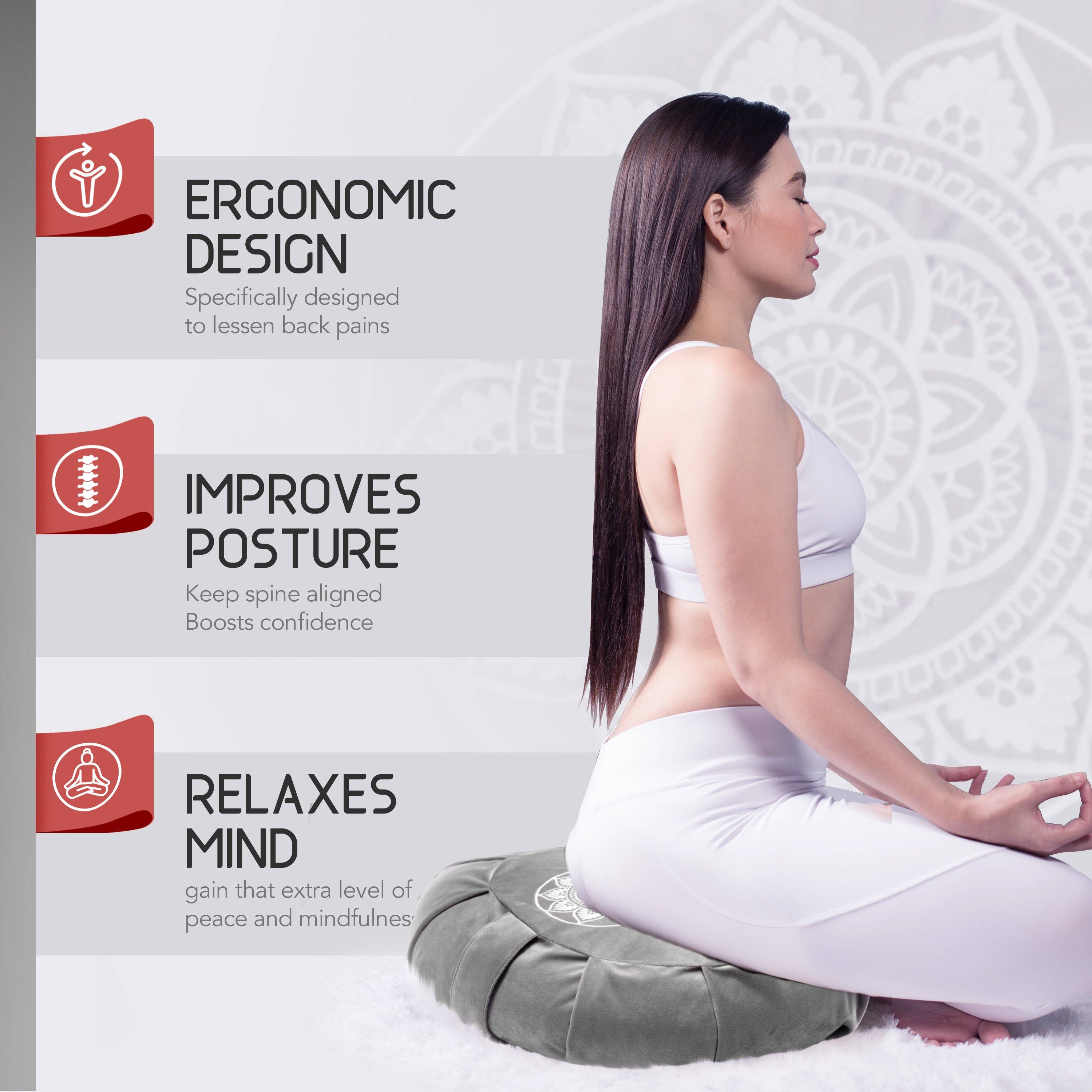 Florensi - Wholesale Meditation Supplies - Velvet Meditation Cushion - Crescent Moon1