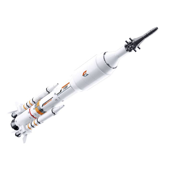 Texas Toy Distribution - Wholesale Building Set - Kids - Space Saturn Rocket/Long March Rocket Building Brick Kit