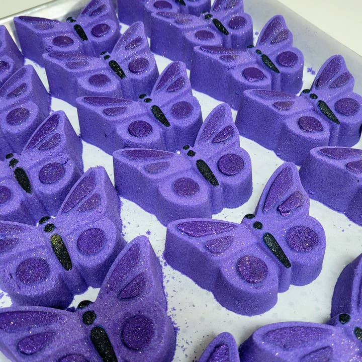 NOLA Soap Works - Wholesale Bath Bomb/Fizz - Flutter and Fizz - Butterfly Bath Bombs