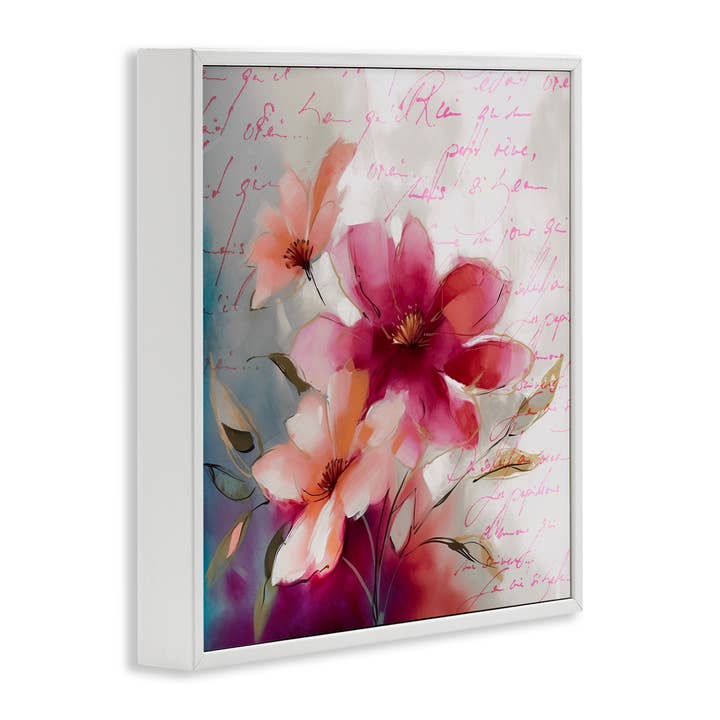 Stupell Industries - Wholesale Wall Sign - Pink Vintage Florals - Framed Wall Art13