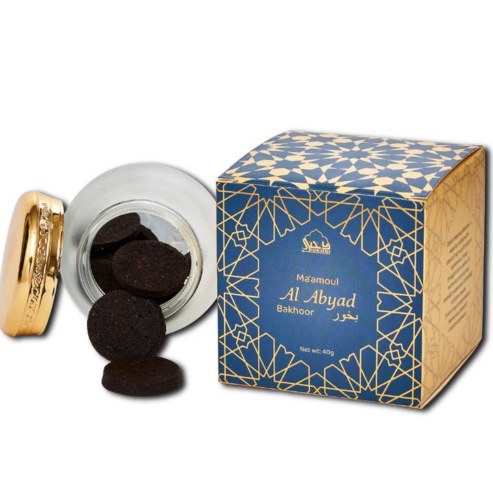 Ma'amoul Al Abyad Bakhoor I 40gm White Oud Arabic Incense for wholesale by Dukhni