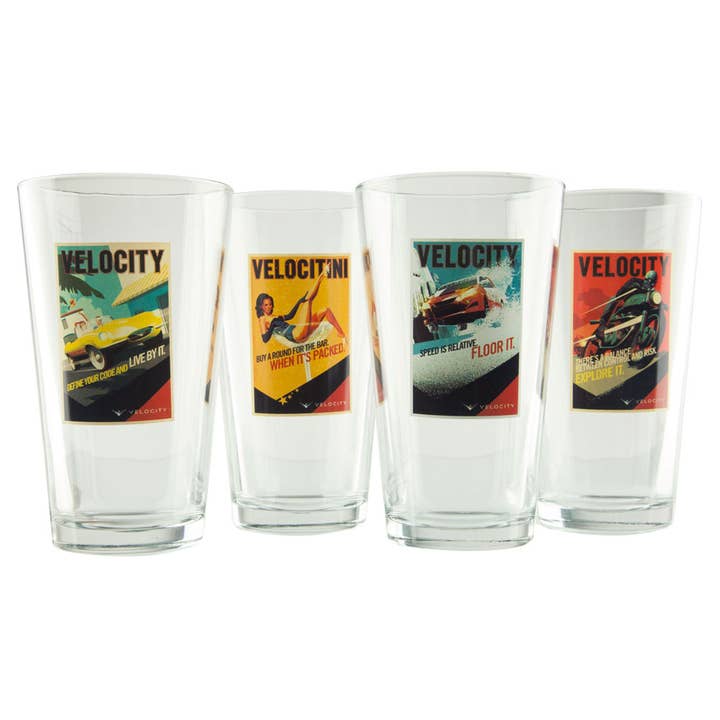 Official Store – wholesale Beer glass/mug – Velocity - V Logo 16 oz Pint Glass Set