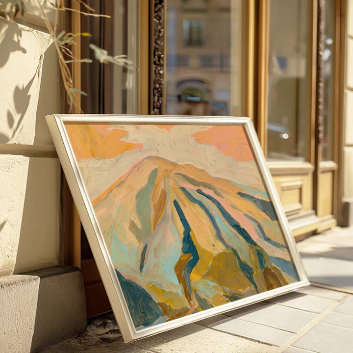 El Baker Art - Wholesale Art Print - Neutral Abstract Mountain Landscape Wall Art Print4