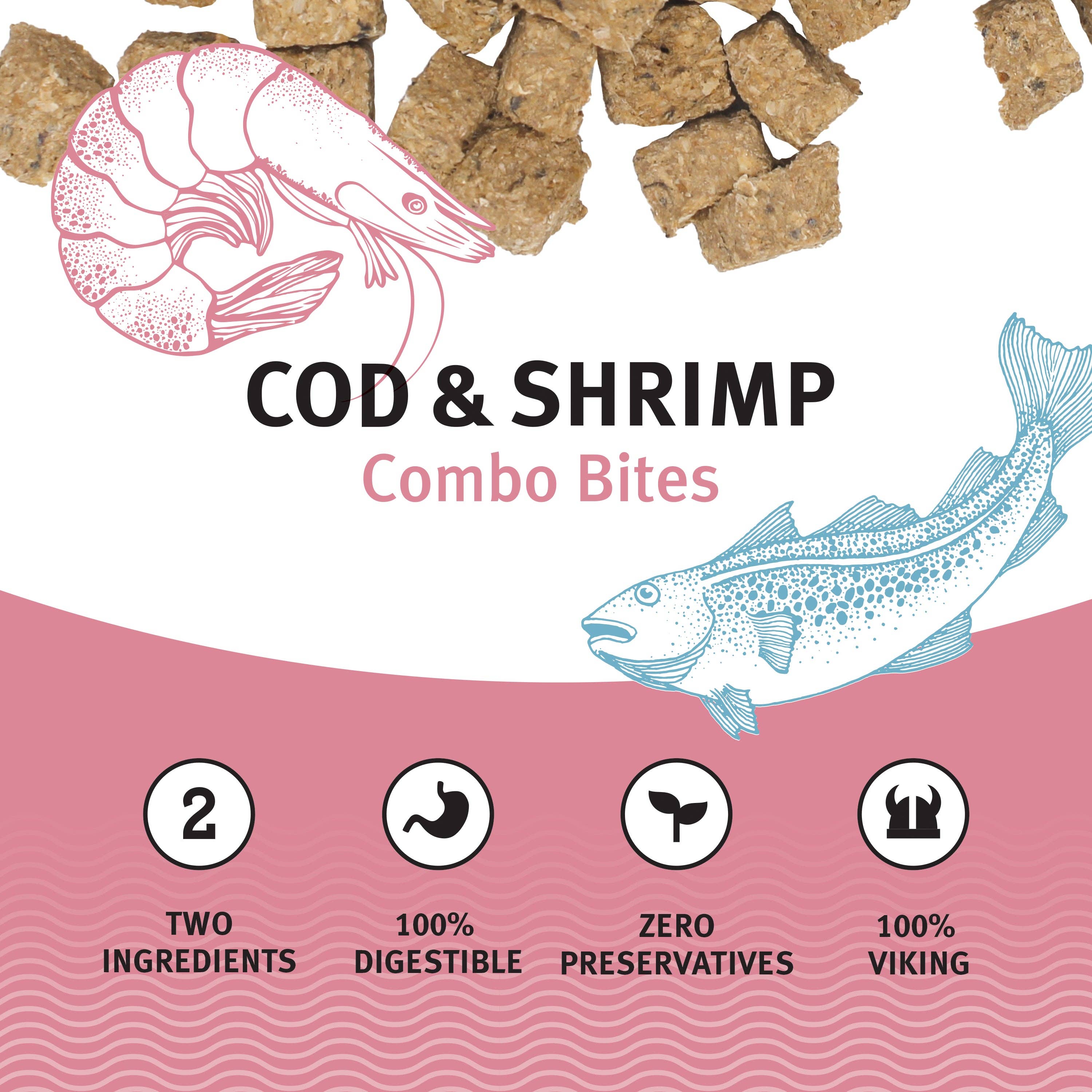 Icelandic+ - Wholesale Pet Treats - Dog - Cod & Shrimp Combo Bites Fish Dog Treats2