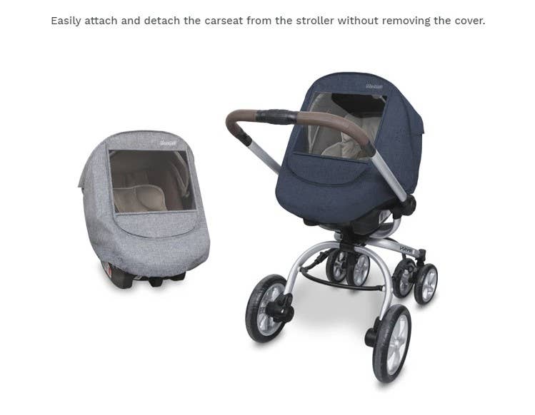 Manito - Venta al por mayor Funda de asientos de coche - Niños y bebés - Protector de clima para asiento de coche infantil Melange (gris carbón)3