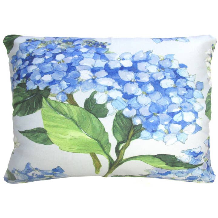 Pillow - Hydrangea Double (Blue) - indoor / outdoor cushion for wholesale by Magnolia Casual