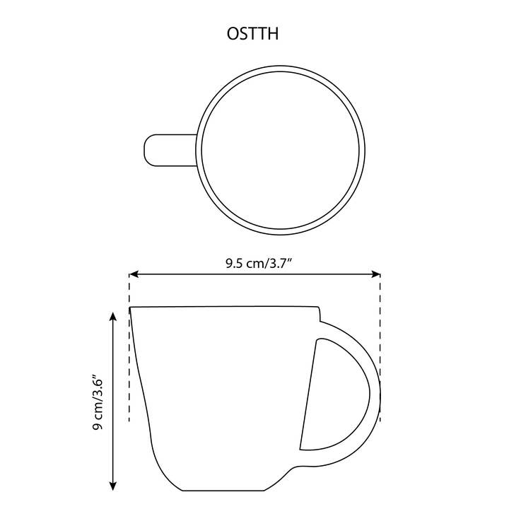 GHARYAN Stoneware & Olive Wood Tableware | USA - Wholesale Coffee Mug - Handcrafted Stoneware Coffee & Tea Mug | Osun 10 oz3