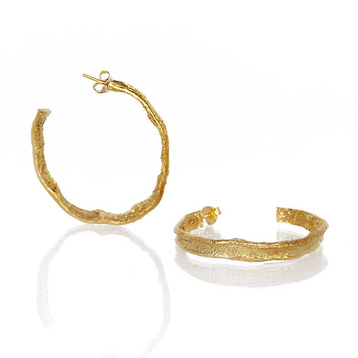 Gold Lime Peel Ohrringe für den Großhandel von Alexandra Hakim