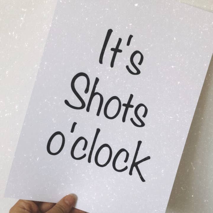 Skud Oclock Alkohol Humours Print for engroshandel hos WinsterCreations™