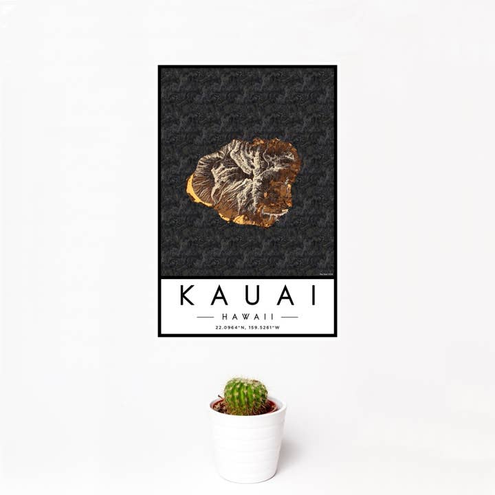 Kauai HI Carte Imprimer Ember pour la vente par JACE.design