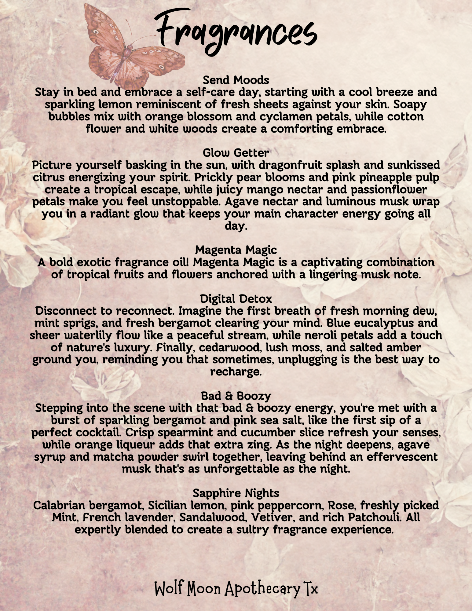 Wolf Moon Apothecary Tx - Vente Huile pour le bain/corps - Huile de Parfum, Corps & Cheveux LUXE | Mélanges de Luxe |12